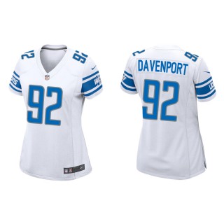 Women's Marcus Davenport Lions White Game Jersey
