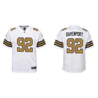 Marcus Davenport youth New Orleans Saints White Alternate Game Jersey