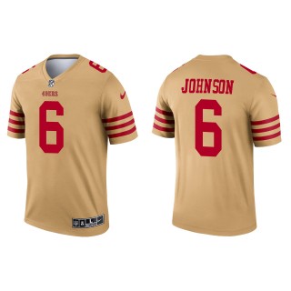 Men's San Francisco 49ers Marcus Johnson Gold Inverted Legend Jersey