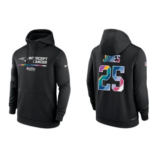 Marcus Jones New England Patriots Black 2022 NFL Crucial Catch Therma Performance Pullover Hoodie
