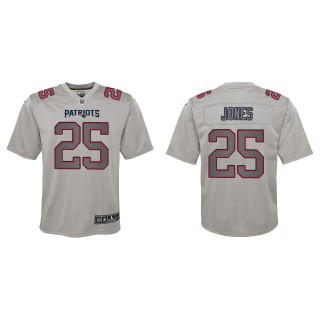 Marcus Jones Youth New England Patriots Gray Atmosphere Game Jersey