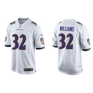 Men's Baltimore Ravens Marcus Williams White Game Jersey