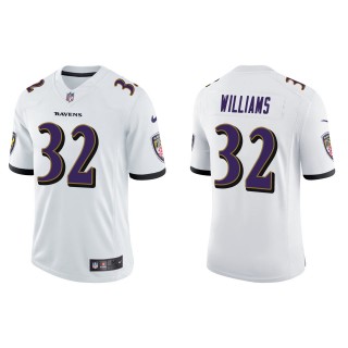 Men's Baltimore Ravens Marcus Williams White Vapor Limited Jersey