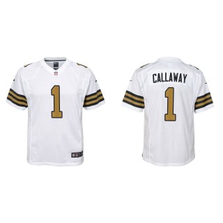 Marquez Callaway youth New Orleans Saints White Alternate Game Jersey