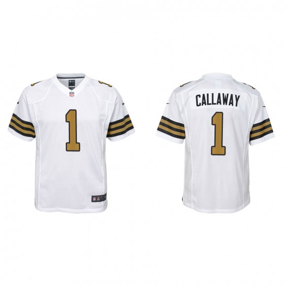 Marquez Callaway youth New Orleans Saints White Alternate Game Jersey