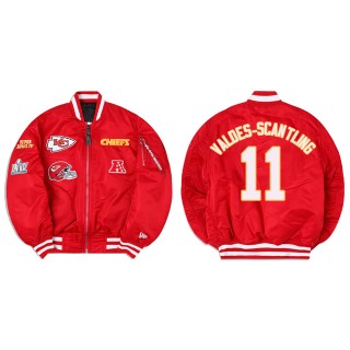 Marquez Valdes-Scantling Alpha Industries X Kansas City Chiefs MA-1 Bomber Red Jacket