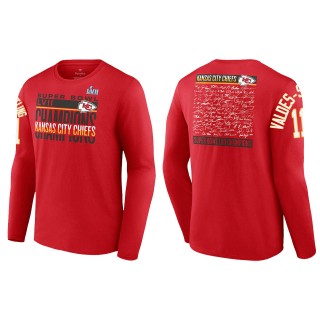 Marquez Valdes-Scantling Kansas City Chiefs Red Super Bowl LVII Champions Signature Roster Long Sleeve T-Shirt