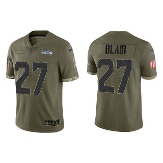 Marquise Blair Seattle Seahawks Olive 2022 Salute To Service Limited Jersey