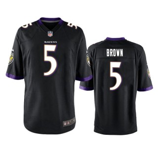 Baltimore Ravens Marquise Brown Black Game Jersey