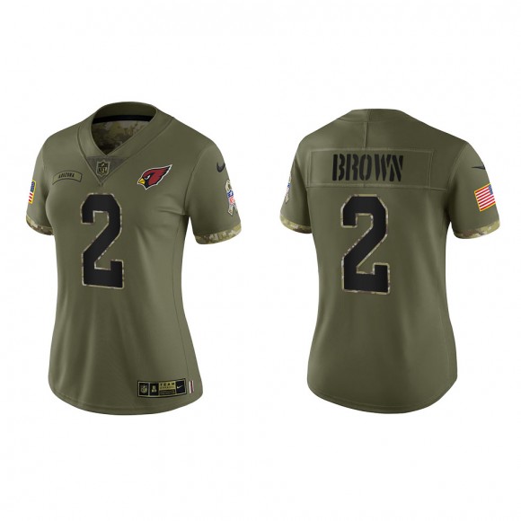 Marquise Brown Women's Arizona Cardinals Olive 2022 Salute To Service Limited Jersey