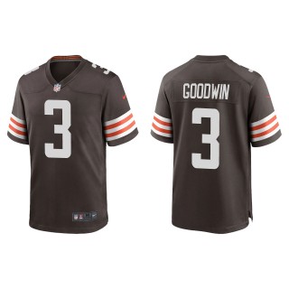 Browns Marquise Goodwin Brown Game Jersey