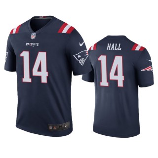 New England Patriots Marvin Hall Navy Color Rush Legend Jersey