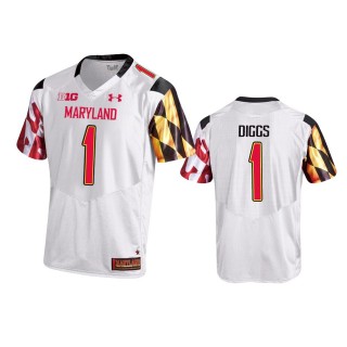 Maryland Terrapins Stefon Diggs White College Football Game Jersey
