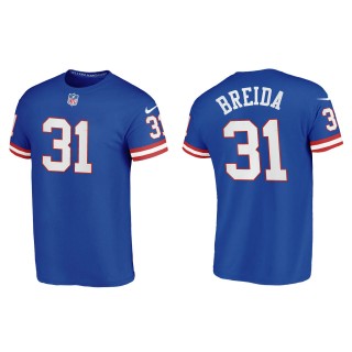 Matt Breida New York Giants Royal Classic T-Shirt
