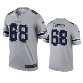 Dallas Cowboys Matt Farniok Gray Inverted Legend Jersey