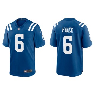 Men's Indianapolis Colts Matt Haack Royal Game Jersey
