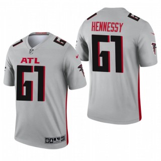 Atlanta Falcons #61 Matt Hennessy Silver 2021 Inverted Legend Jersey