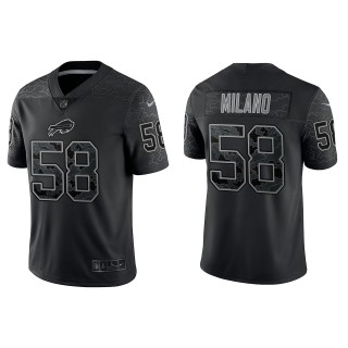Matt Milano Buffalo Bills Black Reflective Limited Jersey