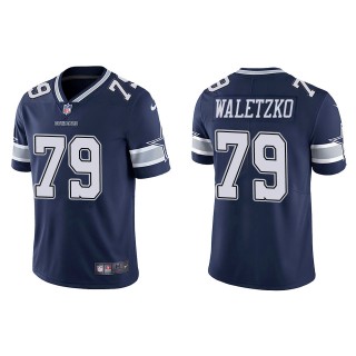 Men's Dallas Cowboys Matt Waletzko Navy Vapor Limited Jersey