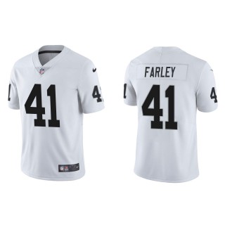 Men's Las Vegas Raiders Matthias Farley White Vapor Limited Jersey