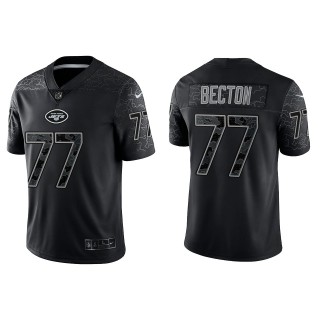 Mekhi Becton New York Jets Black Reflective Limited Jersey
