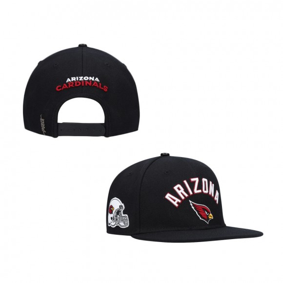 Men Arizona Cardinals Pro Standard Black Stacked Snapback Hat