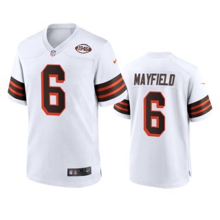 Cleveland Browns Baker Mayfield White 1946 Collection Alternate Game Jersey