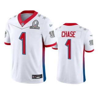 Ja'Marr Chase White 2022 AFC Pro Bowl Game Jersey