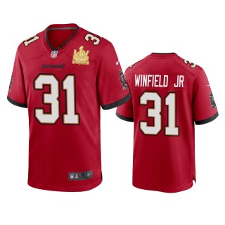 Tampa Bay Buccaneers Antoine Winfield Jr. Red Super Bowl LV Champions Game Jersey