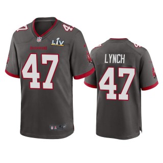 Tampa Bay Buccaneers John Lynch Pewter Super Bowl LV Game Jersey