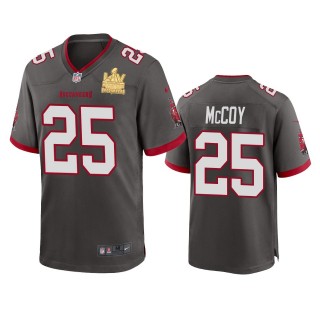 Tampa Bay Buccaneers LeSean McCoy Pewter Super Bowl LV Champions Game Jersey