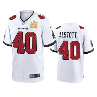 Tampa Bay Buccaneers Mike Alstott White Super Bowl LV Champions Game Jersey