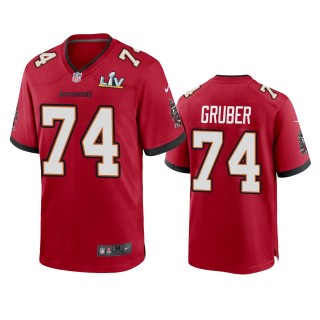 Tampa Bay Buccaneers Paul Gruber Red Super Bowl LV Game Jersey