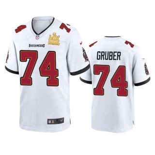 Tampa Bay Buccaneers Paul Gruber White Super Bowl LV Champions Game Jersey