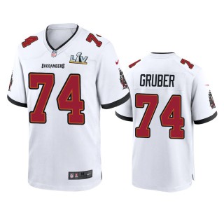 Tampa Bay Buccaneers Paul Gruber White Super Bowl LV Game Jersey