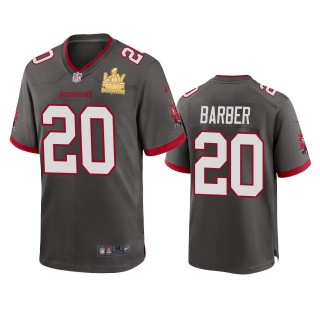 Tampa Bay Buccaneers Ronde Barber Pewter Super Bowl LV Champions Game Jersey