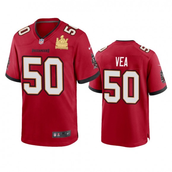 Tampa Bay Buccaneers Vita Vea Red Super Bowl LV Champions Game Jersey