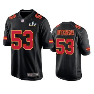 Kansas City Chiefs Anthony Hitchens Black Super Bowl LV Game Fashion Jersey
