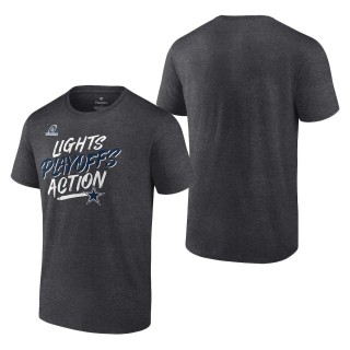 Men Dallas Cowboys Charcoal 2021 NFL Playoffs Bound Lights Action T-Shirt