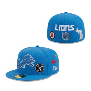 Men Detroit Lions Blue Team Local 59FIFTY Fitted Hat