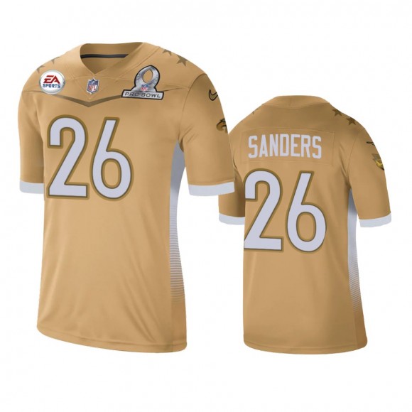 Philadelphia Eagles Miles Sanders Gold 2021 NFC Pro Bowl Game Jersey