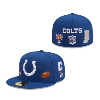 Men Indianapolis Colts Royal Team Local 59FIFTY Fitted Hat