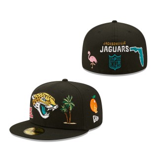 Men Jacksonville Jaguars Black Team Local 59FIFTY Fitted Hat