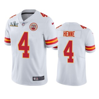 Kansas City Chiefs Chad Henne White Super Bowl LV Vapor Limited Jersey