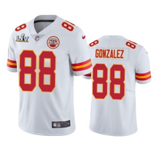Kansas City Chiefs Tony Gonzalez White Super Bowl LV Vapor Limited Jersey