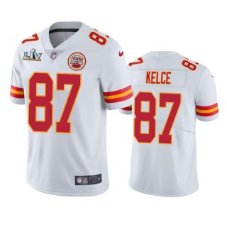 Kansas City Chiefs Travis Kelce White Super Bowl LV Vapor Limited Jersey