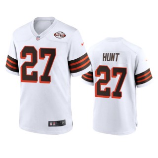Cleveland Browns Kareem Hunt White 1946 Collection Alternate Game Jersey