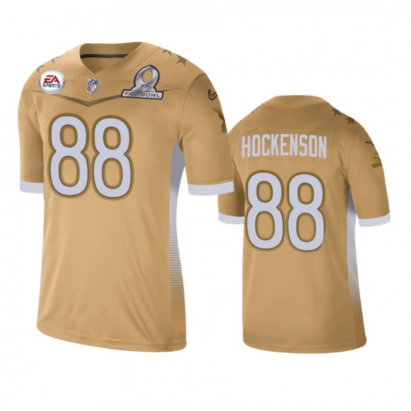 Detroit Lions T.J. Hockenson Gold 2021 NFC Pro Bowl Game Jersey