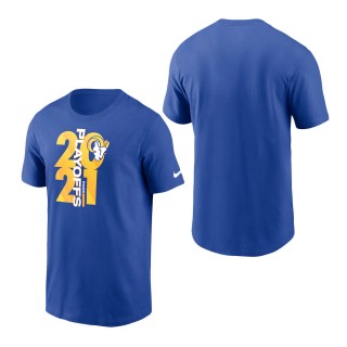 Men Los Angeles Rams Royal 2021 NFL Playoffs Bound T-Shirt