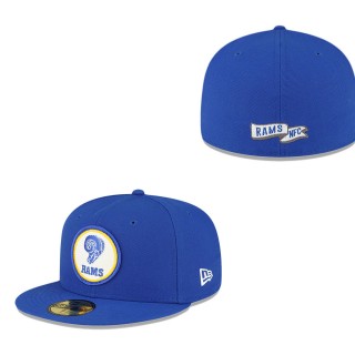 Men's Los Angeles Rams Royal 2022 Sideline 59FIFTY Historic Fitted Hat